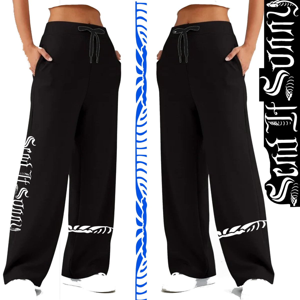 Black Surf Lounge Pants design mockup